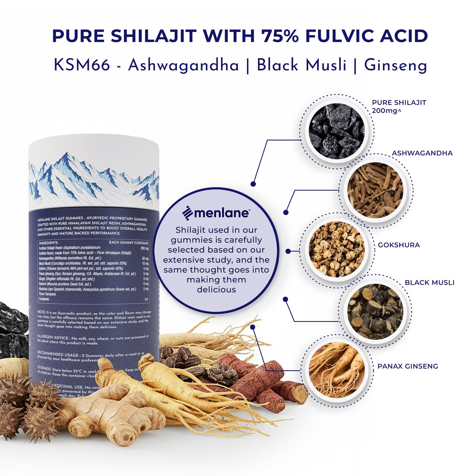 Shilajit gummies shilajeet gummy pure shilajit Ashwagandha Gokshura Black Musli Panax Ginseng